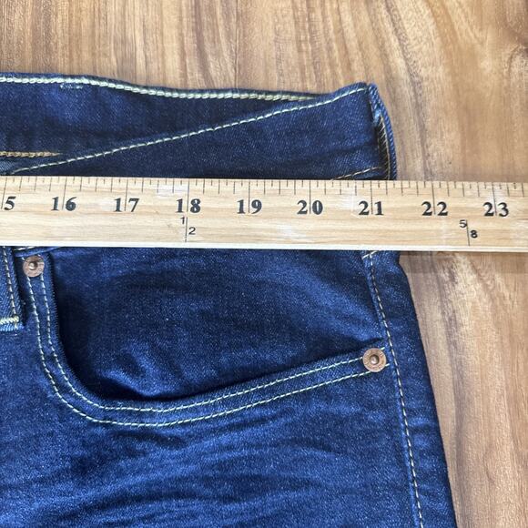 Levis 514 Straight Fit Mens Jeans Size 42x30 Dark Wash Blue Denim - Picture 3 of 7